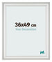 Bilderrahmen 36x49cm Weiss Gewischt MDF Lazio Vorne Messe | Yourdecoration.at