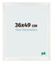 Bilderrahmen 36x49cm Weiß Vintage MDF Pisa Vorne Messe | Yourdecoration.at