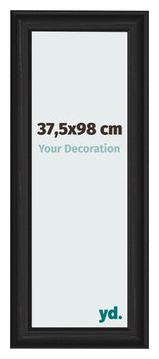 Bilderrahmen 37 5x98cm Schwarz Gemasert MDF Lazio Vorne Messe | Yourdecoration.at