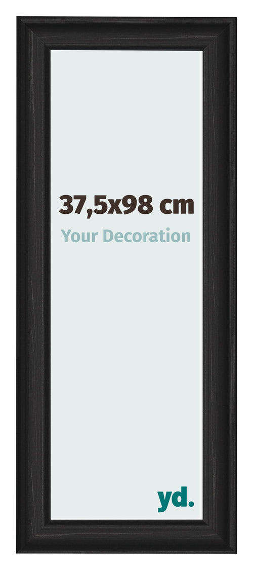 Bilderrahmen 37 5x98cm Schwarz Gemasert MDF Lazio Vorne Messe | Yourdecoration.at
