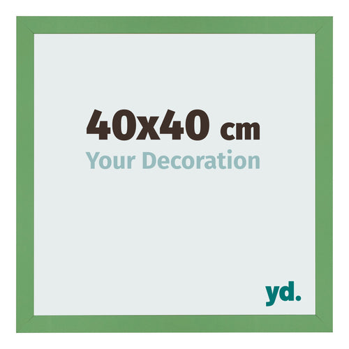 Bilderrahmen 40x40 cm Grun MDF Bologna Vorne Messe | Yourdecoration.at
