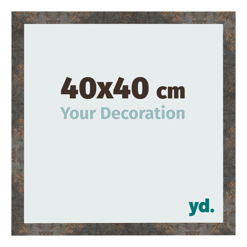 Bilderrahmen 40x40 cm Oxidiertes Metall MDF Bologna Vorne Messe | Yourdecoration.at