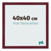 Bilderrahmen 40x40 cm Weinrot Gewischt MDF Bologna Vorne Messe | Yourdecoration.at
