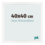 Bilderrahmen 40x40 cm Weiss Hochglanz MDF Bologna Vorne Messe | Yourdecoration.at