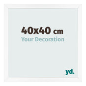 Bilderrahmen 40x40 cm Weiss Matt MDF Bologna Vorne Messe | Yourdecoration.at