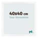 Bilderrahmen 40x40 cm Weiss Matt MDF Bologna Vorne Messe | Yourdecoration.at