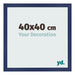 Bilderrahmen 40x40cm Dunkelblau Gewischt MDF Bologna Vorne Messe | Yourdecoration.at