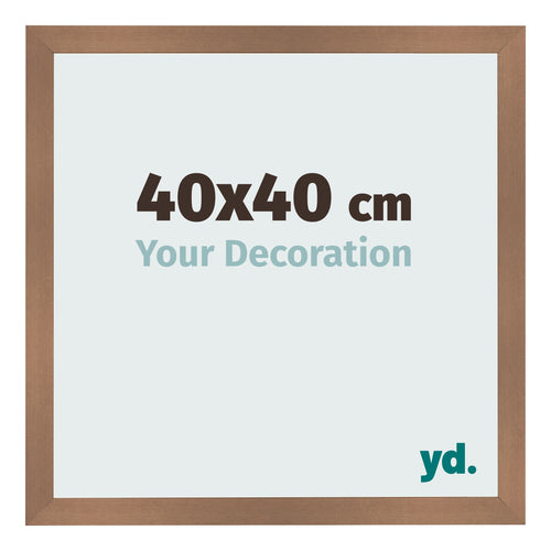 Bilderrahmen 40x40cm Kupfer Dekor MDF Bologna Vorne Messe | Yourdecoration.at