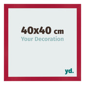 Bilderrahmen 40x40cm Rot MDF Bologna Vorne Messe | Yourdecoration.at