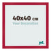 Bilderrahmen 40x40cm Rot MDF Bologna Vorne Messe | Yourdecoration.at