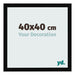 Bilderrahmen 40x40cm Schwarz Hochglanz MDF Bologna Vorne Messe | Yourdecoration.at