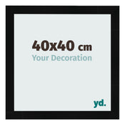 Bilderrahmen 40x40cm Schwarz Silber Poliert MDF Pisa Vorne Messe | Yourdecoration.at