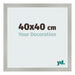 Bilderrahmen 40x40cm Silber Matt MDF Bologna Vorne Messe | Yourdecoration.at