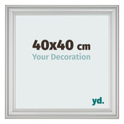 Bilderrahmen 40x40cm Silber Matt MDF Lazio Vorne Messe | Yourdecoration.at