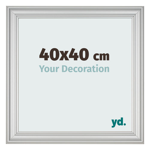 Bilderrahmen 40x40cm Silber Matt MDF Lazio Vorne Messe | Yourdecoration.at