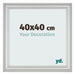 Bilderrahmen 40x40cm Silber Matt MDF Lazio Vorne Messe | Yourdecoration.at