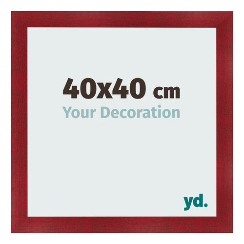 Bilderrahmen 40x40cm Weinrot Gewischt MDF Pisa Vorne Messe | Yourdecoration.at