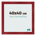 Bilderrahmen 40x40cm Weinrot Gewischt MDF Pisa Vorne Messe | Yourdecoration.at