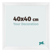 Bilderrahmen 40x40cm Weiß Vintage MDF Pisa Vorne Messe | Yourdecoration.at