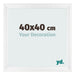 Bilderrahmen 40x40cm Weiß Vintage MDF Pisa Vorne Messe | Yourdecoration.at