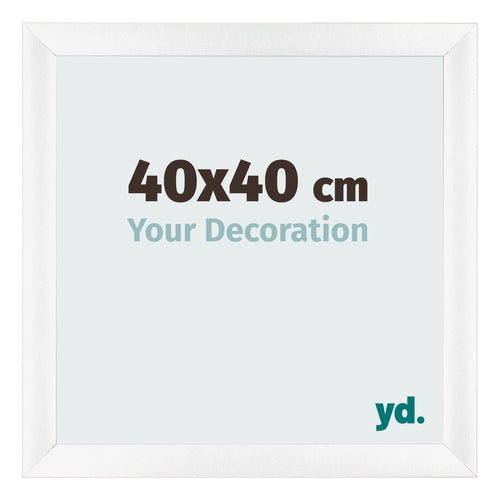 Bilderrahmen 40x40cm Weiß Vintage MDF Pisa Vorne Messe | Yourdecoration.at
