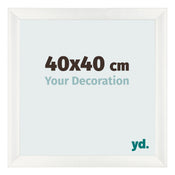 Bilderrahmen 40x40cm Weiß Vintage MDF Pisa Vorne Messe | Yourdecoration.at