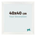 Bilderrahmen 40x40cm Weiß Vintage MDF Pisa Vorne Messe | Yourdecoration.at