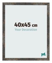 Bilderrahmen 40x45 cm Oxidiertes Metall MDF Bologna Vorne Messe | Yourdecoration.at