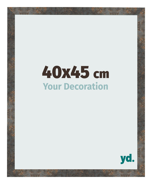 Bilderrahmen 40x45 cm Oxidiertes Metall MDF Bologna Vorne Messe | Yourdecoration.at