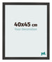 Bilderrahmen 40x45 cm Schwarz Matt MDF Bologna Vorne Messe | Yourdecoration.at