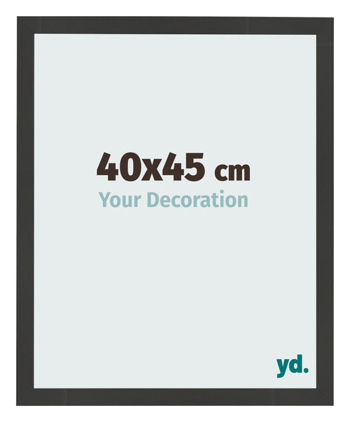 Bilderrahmen 40x45cm Schwarz Gemasert MDF Bologna Vorne Messe | Yourdecoration.at