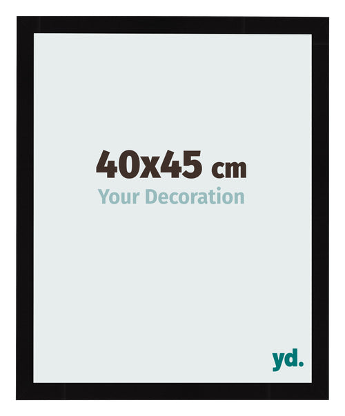 Bilderrahmen 40x45cm Schwarz Hochglanz MDF Bologna Vorne Messe | Yourdecoration.at