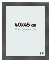 Bilderrahmen 40x45cm Schwarz Silber Poliert MDF Pisa Vorne Messe | Yourdecoration.at