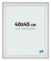 Bilderrahmen 40x45cm Weiss Gewischt MDF Lazio Vorne Messe | Yourdecoration.at