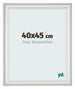 Bilderrahmen 40x45cm Weiss Gewischt MDF Lazio Vorne Messe | Yourdecoration.at