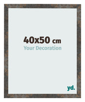 Bilderrahmen 40x50 cm Oxidiertes Metall MDF Bologna Vorne Messe | Yourdecoration.at