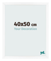 Bilderrahmen 40x50 cm Weiss Matt MDF Bologna Vorne Messe | Yourdecoration.at