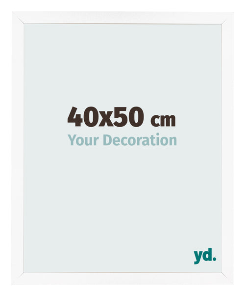 Bilderrahmen 40x50 cm Weiss Matt MDF Bologna Vorne Messe | Yourdecoration.at
