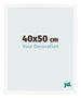 Bilderrahmen 40x50 cm Weiss Matt MDF Bologna Vorne Messe | Yourdecoration.at