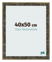 Bilderrahmen 40x50cm Blau Gold Meliert MDF Pisa Vorne Messe | Yourdecoration.at