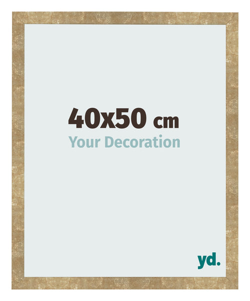 Bilderrahmen 40x50cm Gold Antik MDF Bologna Vorne Messe | Yourdecoration.at
