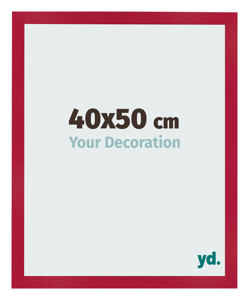 Bilderrahmen 40x50cm Rot MDF Bologna Vorne Messe | Yourdecoration.at