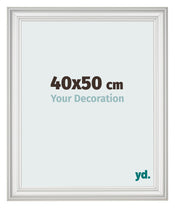 Bilderrahmen 40x50cm Weiss Gewischt MDF Lazio Vorne Messe | Yourdecoration.at