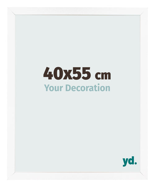 Bilderrahmen 40x55 cm Weiss Matt MDF Bologna Vorne Messe | Yourdecoration.at