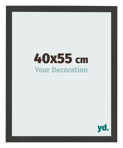 Bilderrahmen 40x55cm Schwarz Gemasert MDF Bologna Vorne Messe | Yourdecoration.at