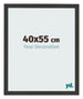 Bilderrahmen 40x55cm Schwarz Gemasert MDF Bologna Vorne Messe | Yourdecoration.at