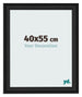 Bilderrahmen 40x55cm Schwarz Gemasert MDF Lazio Vorne Messe | Yourdecoration.at