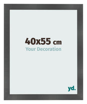 Bilderrahmen 40x55cm Schwarz Silber Poliert MDF Pisa Vorne Messe | Yourdecoration.at