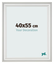 Bilderrahmen 40x55cm Weiss Gewischt MDF Lazio Vorne Messe | Yourdecoration.at