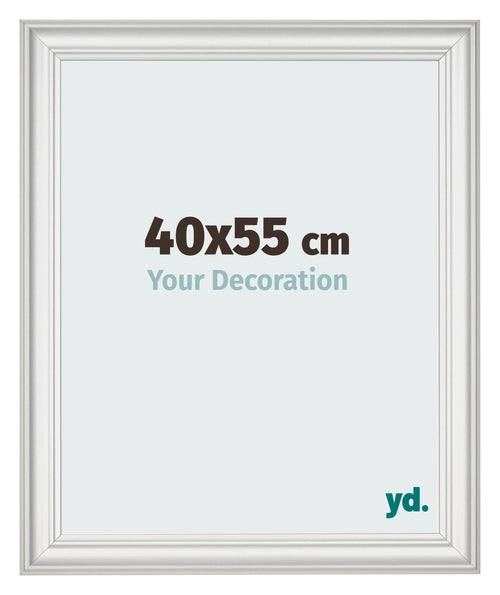Bilderrahmen 40x55cm Weiss Gewischt MDF Lazio Vorne Messe | Yourdecoration.at